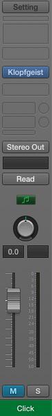 The Click during recording is just a Klopfgeist insert in the Mixer. You can turn it off or mute the channel strip.