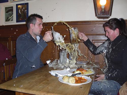 We've heard about spliting a check, but not a glass! #prost!