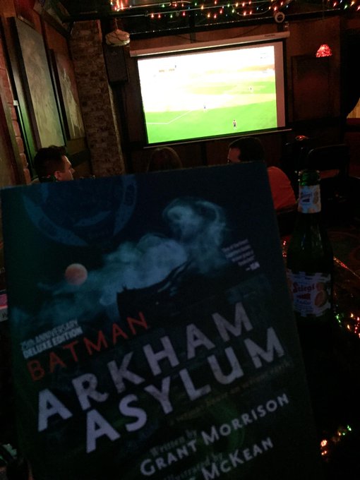 tfw you promise your friends you'll go watch soccer with them but you dgaf so you bring a graphic novel
