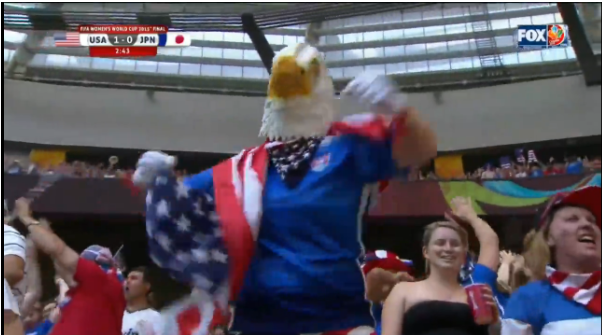 Slate's tweet photo. This half-human, half-eagle knows what's up--WATCH: http://t.co/nkEyZDksQx #USAvJPN http://t.co/bsLSVifg3J