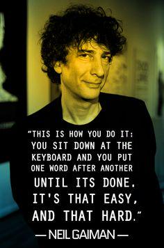 InspireABook's tweet image. The #unanswerable question: How can writing be easy &amp;amp; hard at the same time. #writing #publishing @neilhimself