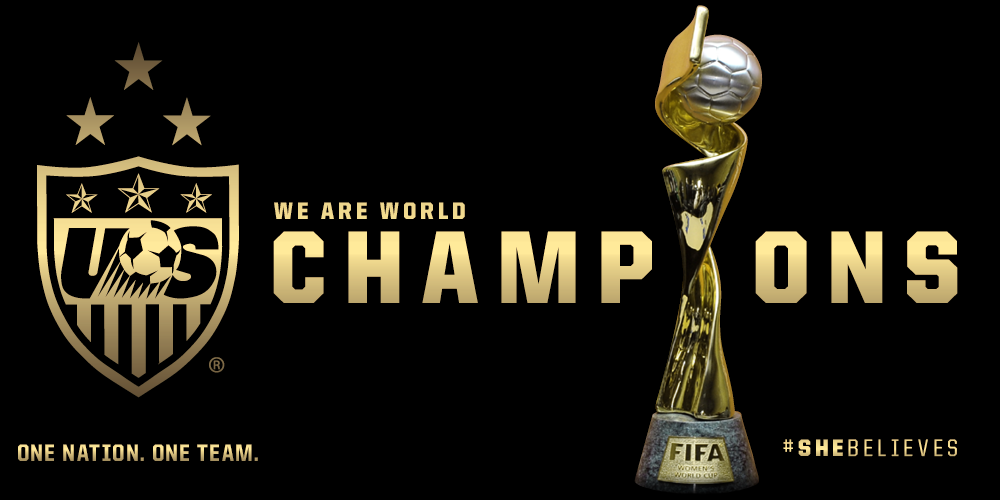 FINAL: USA 5, Japan 2. #SheBelieves the #USWNT are World Cup Champions!!