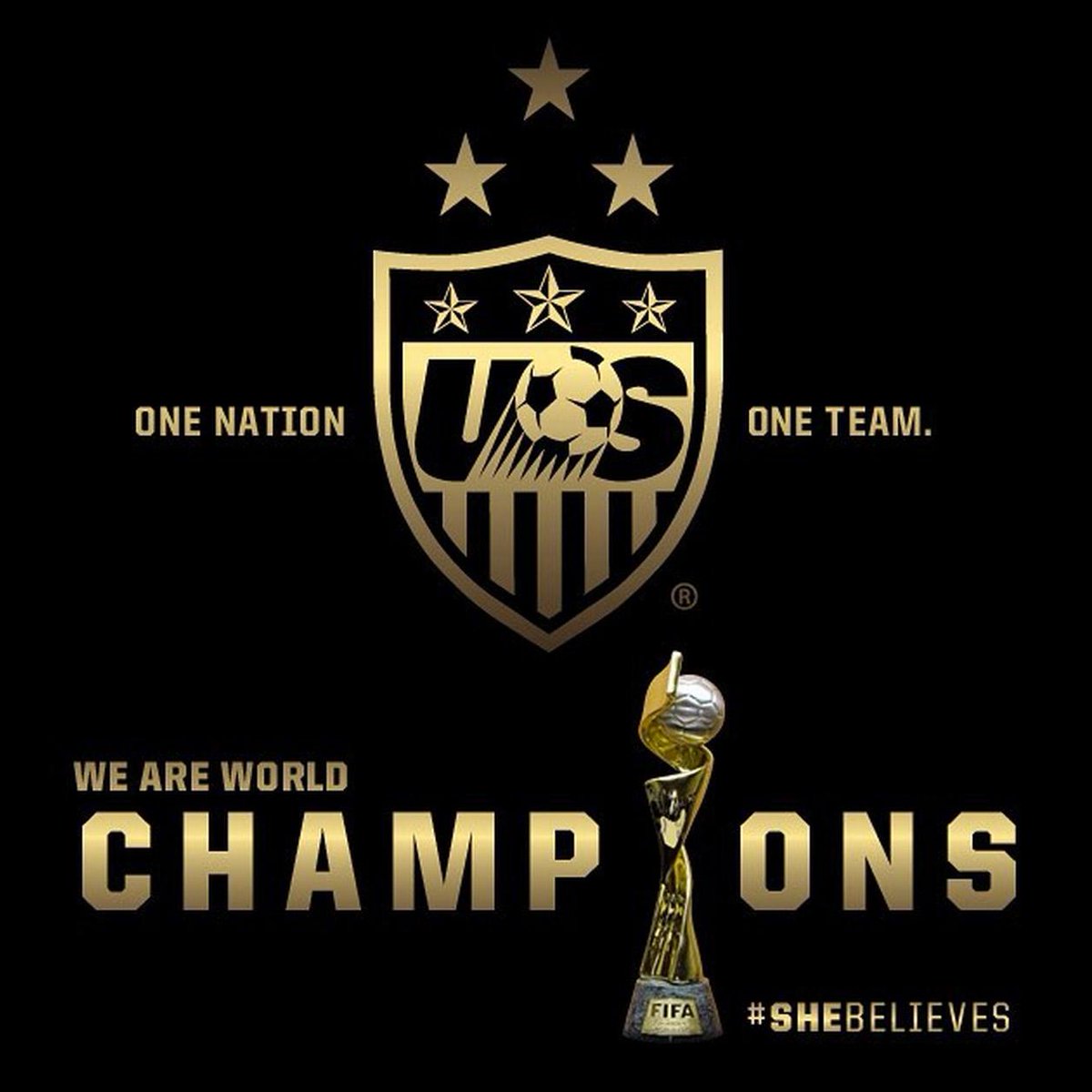 Broncos's tweet photo. Congratulations to @ussoccer_wnt, our World Cup Champions! 🏆#USA #SheBelieves http://t.co/nnMtsrJZD7
