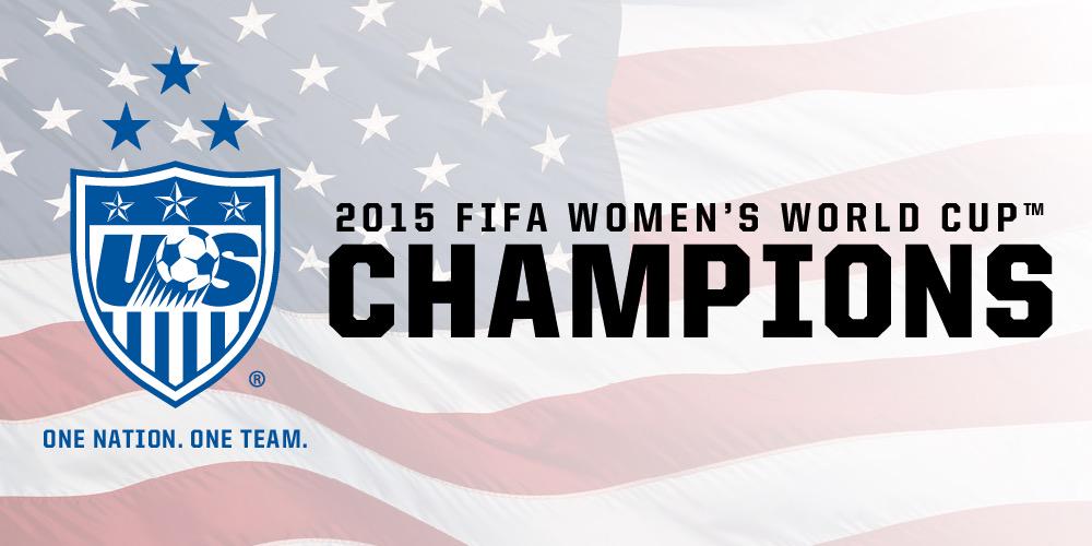49ers's tweet photo. Congrats @ussoccer_wnt! 
#WorldCup2015 Champs #OneNationOneTeam http://t.co/C56EyskOD9