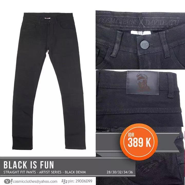 COSMIC JEANS X DAVID BAYU
BLACK IS FUN
SIZE : 26, 28, 30, 32, 34
Order SMS/Whatsapp to 087720001540
