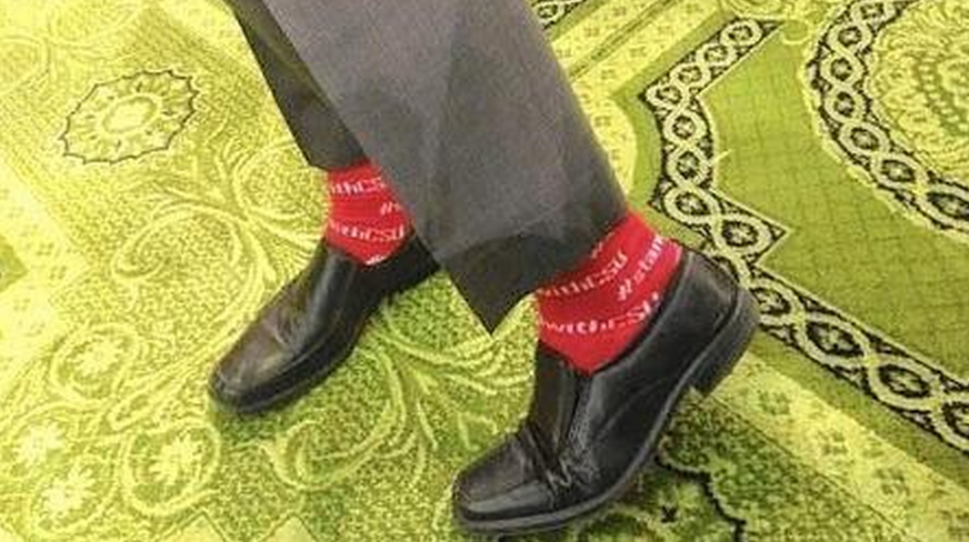 latimes's tweet photo. Stay positive and wear red socks? Here's how Cal State won an additional $97m for its budget: http://t.co/yRFdYL9AIl http://t.co/cQt11xWnfw