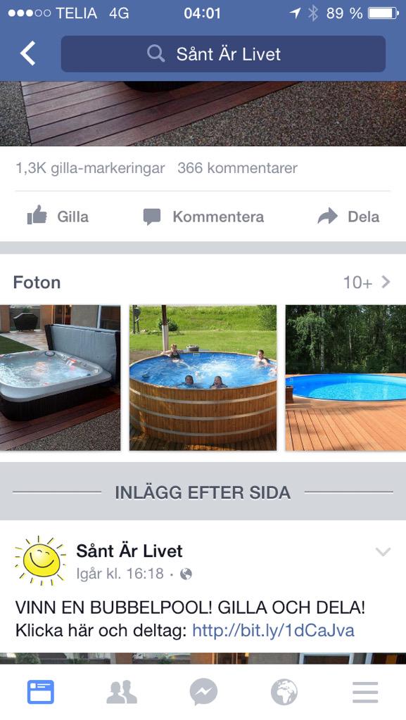 Lussan75's tweet photo. Det vimlar av fejktävlingar på Facebook, någon som kan förklara vad som står på? #gårdsbastu #bubbelpool http://t.co/RhngPZY9dG