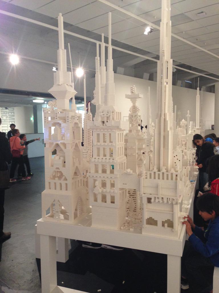 Amazing #DementedArchitecture at @CityGalleryWgtn kids are loving the Lego. #artisticminds