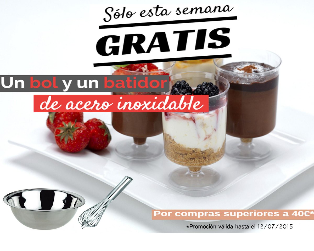 Bol y batidor de acero inoxidable completamente GRATIS por compras superiores a 40€.santagrata.com