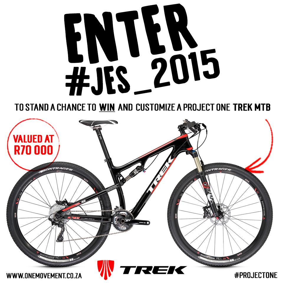 Enter #JES_2015 and you could win a CUSTOM TREK PROJECT ONE! ENTRIES CLOSE 17 JULY! onemovement.co.za/jes_2015-gaute…