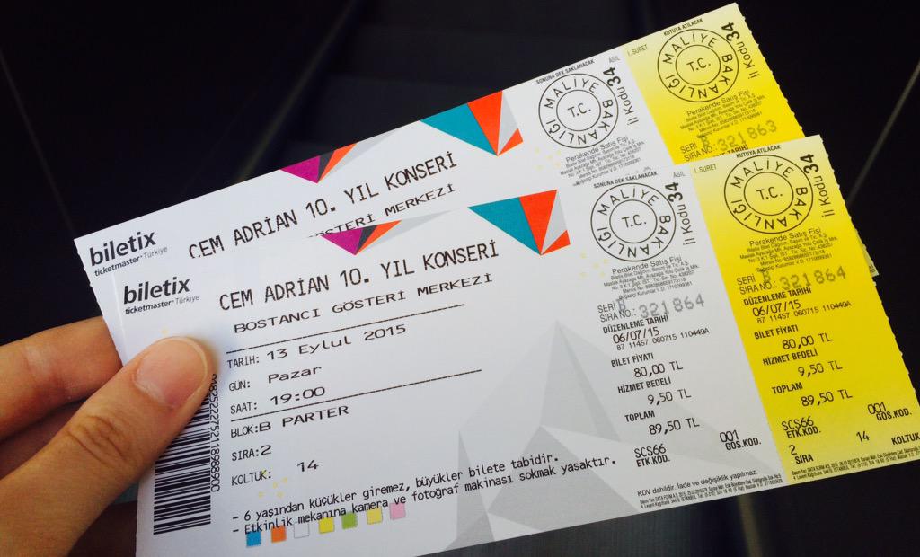 Evettt bizim biletlerimiz hazır !
Bu muhteşem geceye kimler katılıyor ? :")
#cemadrian #onuncuyılkonseri #bostancı