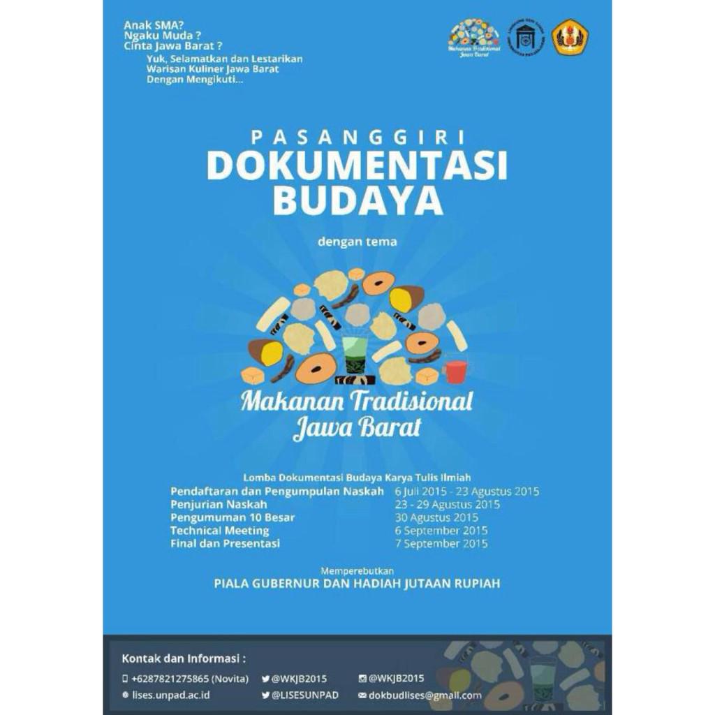 Hai pemuda/i Jawa Barat! Bangga &amp; cinta budaya Jawa Barat kan pastinya? 
Yuk ikutan lombanya!:) <a href="/sman8bdg/">SMA Negeri 8 Bandung</a>