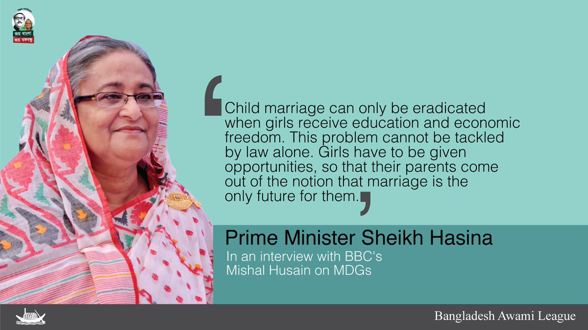 albd1971's tweet photo. #Bangladesh PM #SheikhHasina on adopting a holistic approach for tackling problem of #childmarriage in @BBC interview http://t.co/5EXihZSb9R
