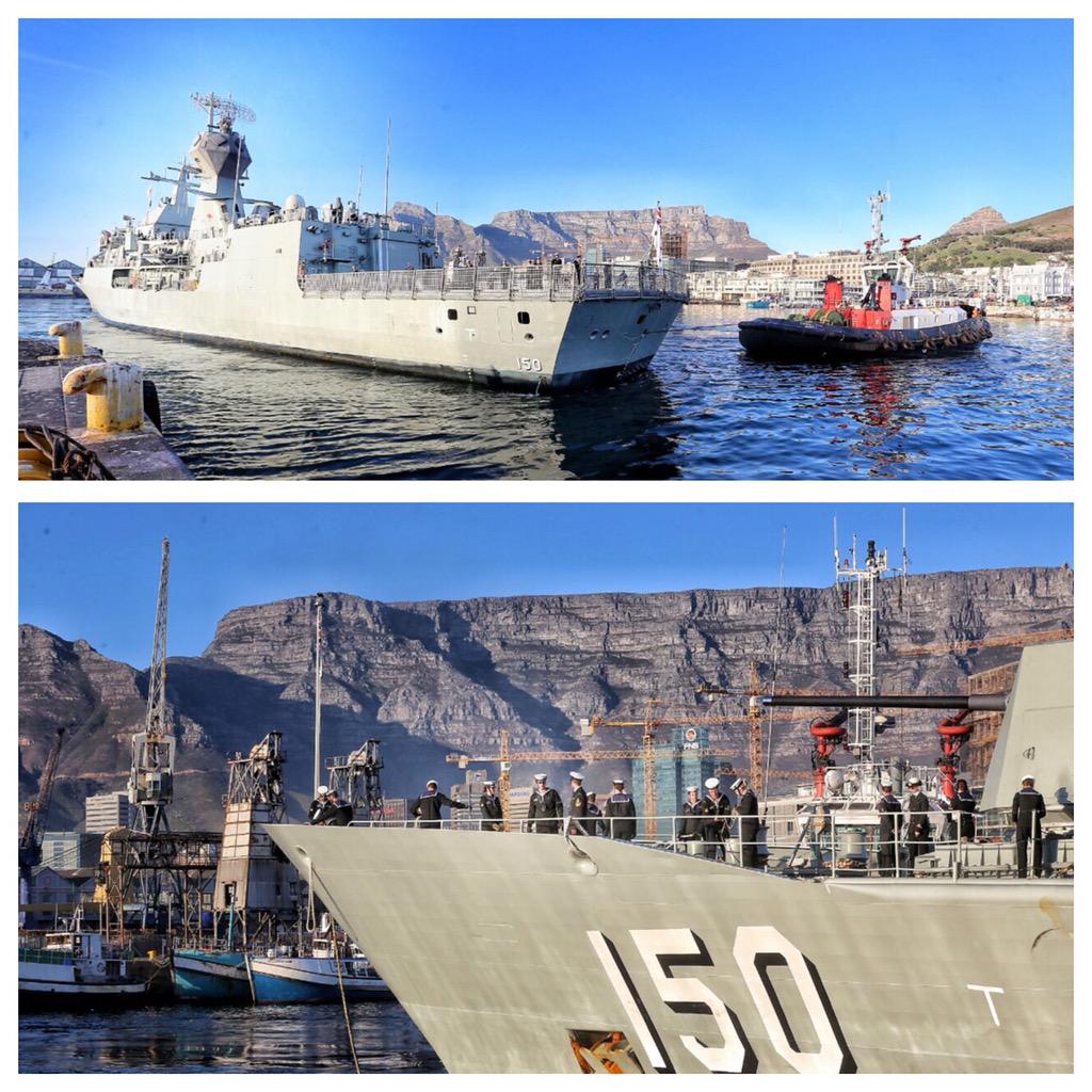 A beautiful morning in Cape Town to welcome #HMASAnzac <a href="/Australian_Navy/">Royal Australian Navy</a>