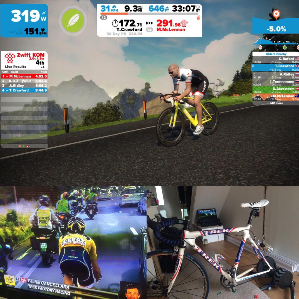 Thomas70035708's tweet photo. Go Fabian! @f_cancellara @TrekFactory @GoZwift #ShowYourStripes http://t.co/bKfWvvovQ3
