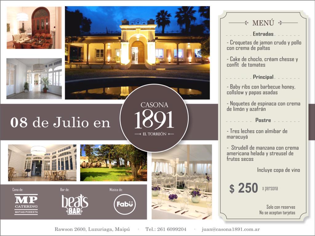 Este miércoles víspera de feriado venia a la casona 1891 con <a href="/DjFabu/">Dj Fabu</a> <a href="/beats_bar/">Beats Bar</a> y matias podesta