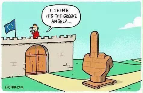 JoannaaF's tweet photo. Some Monday humour 😂 as I wake up proud of my country. Let the talks begin #Greece #Eurozone http://t.co/mPTmPdVJyB