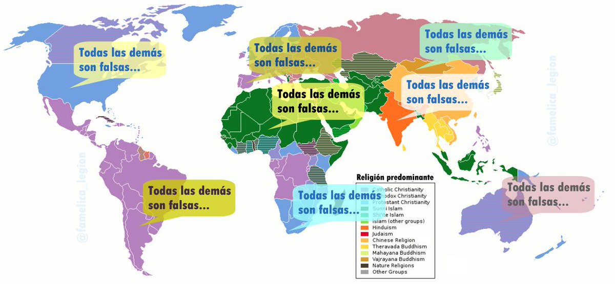 Famelica_legion's tweet photo. Las religiones tienen algo en común... http://t.co/frvDqzZOR1