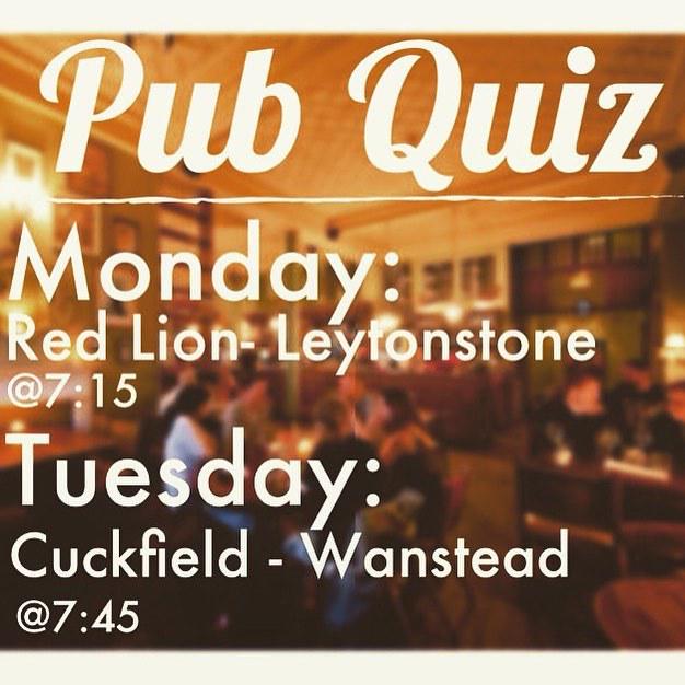 Every Monday and Tuesday we quiz in Leytonstone and Wanstead. Come on and join us. #redlio… ift.tt/1HGSSkP