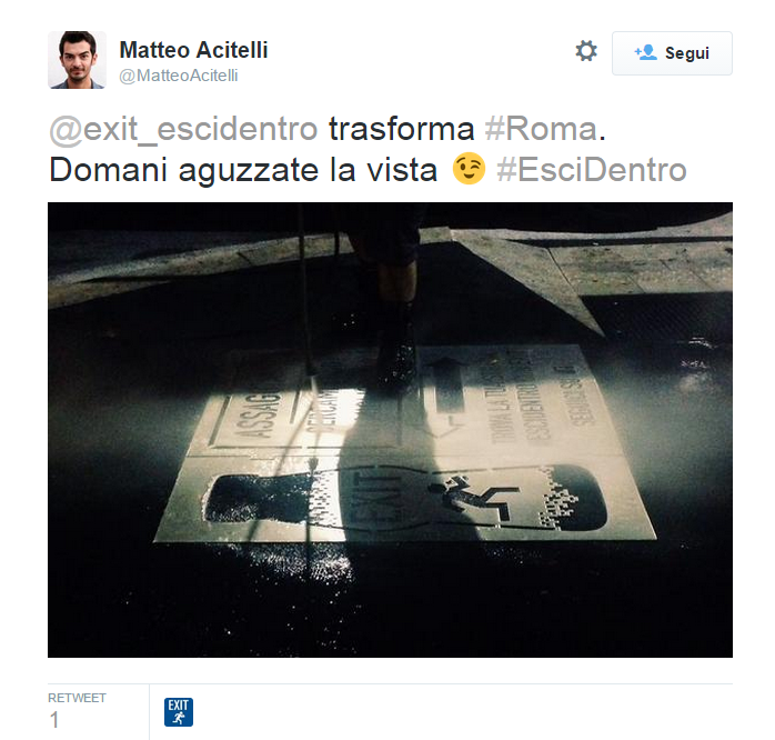 alextweet86's tweet photo. #complimerda ad #escidentro per la campagna pubblicitaria completamente abusiva ed illegale @romafaschifo http://t.co/01xQ6vLWk5