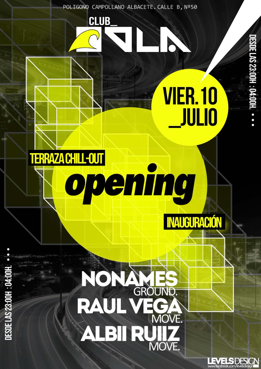 Diseño de cartel para #PubOla en el Pol. campollano W// <a href="/Raulvhega/">Raul Vhega</a> <a href="/nonames/">nonames</a> &amp; @albiiruiiz ! este viernes en #albacete