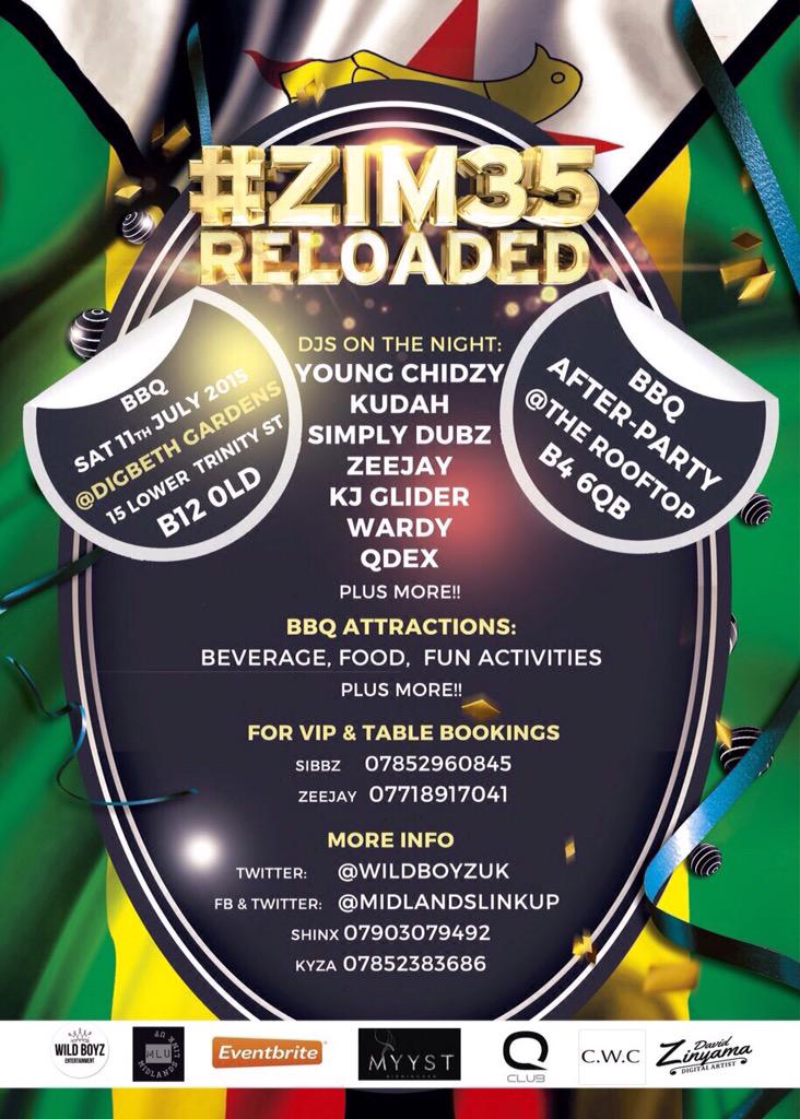 Zeejay______'s tweet photo. ⏰⏳ 4 Days To Go‼️

#Zim35Reloaded #Zim35Weekender http://t.co/GOp6RHhuqw