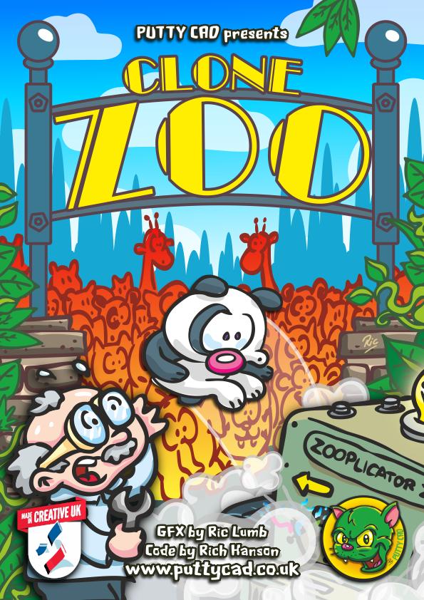 PuttyCAD's tweet image. @GameDevLeeds #happymonday #gamedevmonday #indiedev finished new poster for #CloneZoo play.google.com/store/apps/det…