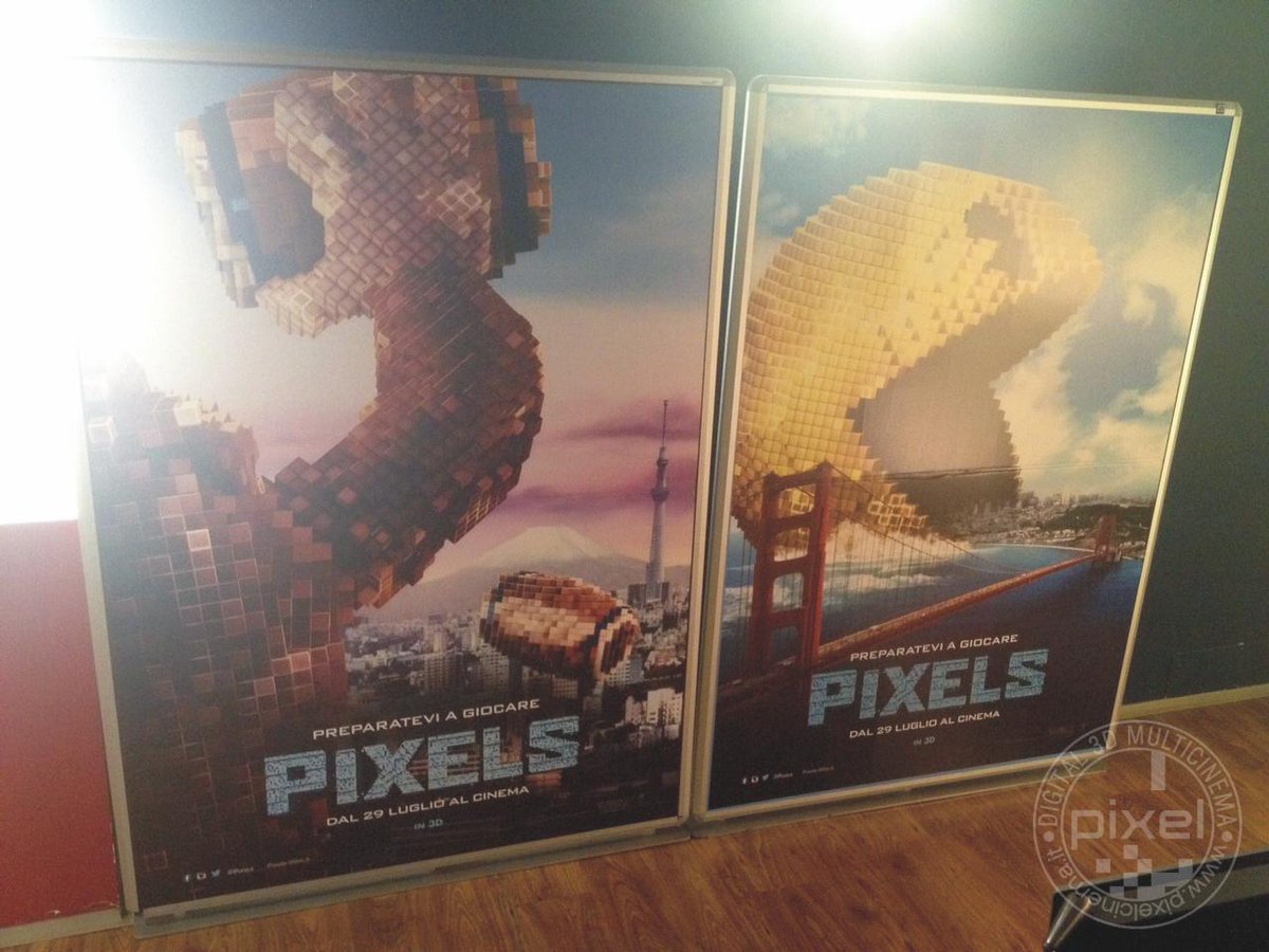 CinemaPixel's tweet photo. Pac-Man, Donkey Kong: i pixel di PIXELS invadono il Pixel! #PixelExpo #PixelsMovie #PixelsIlFilm @WarnerBrosIta http://t.co/l7ubUpOhsa