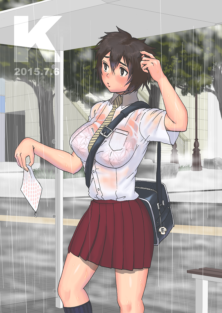 「雨宿り 」|アキス 『深谷慶短編集　瞬き』発売中のイラスト