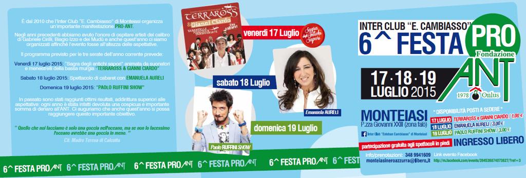 MassimoCarlonex's tweet photo. 6^ FESTA PRO-ANT 2015
MONTEIASI(TA), 17-18-19 LUGLIO 2015
@Fondazione_ANT @vincenzomaran #Puglia #Taranto #Monteiasi http://t.co/wwnVwzs9Oa