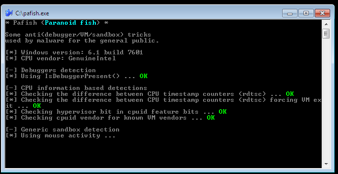joe4security's tweet photo. Latest Pafish on Joe Sandbox 12.5.0, evading new rdtsc tricks: http://t.co/dMsraqxtER #antisandbox http://t.co/e82DmDMPZx