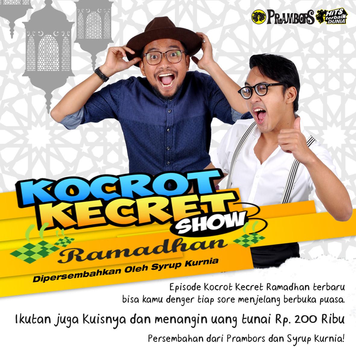 Prambors's tweet photo. yang seru saat menjelang buka puasa? Cuma #KocKec lah! http://t.co/lvKG9Ho6io