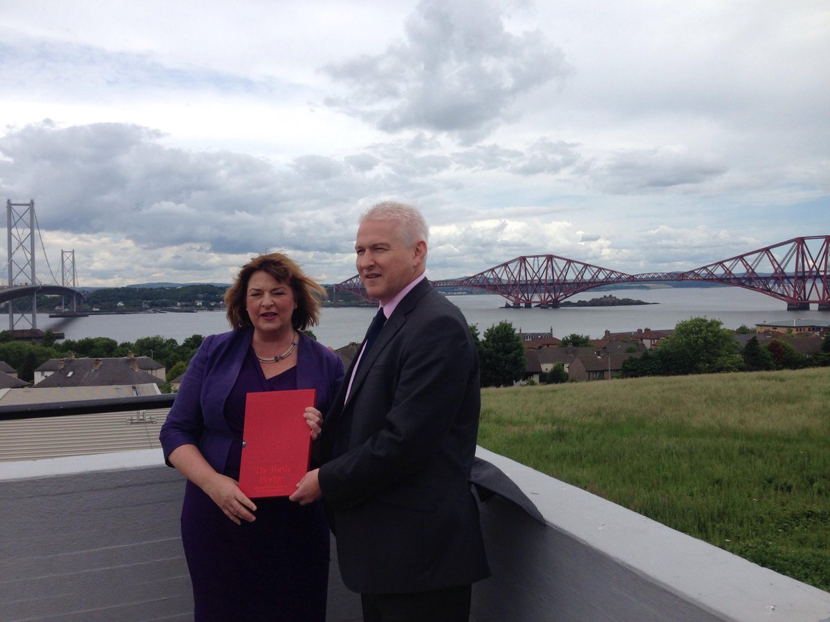 .@fionahyslop and @networkrailscot’s David Dickson  @TheForthBridge,  Scotland’s 6th World Heritage Site