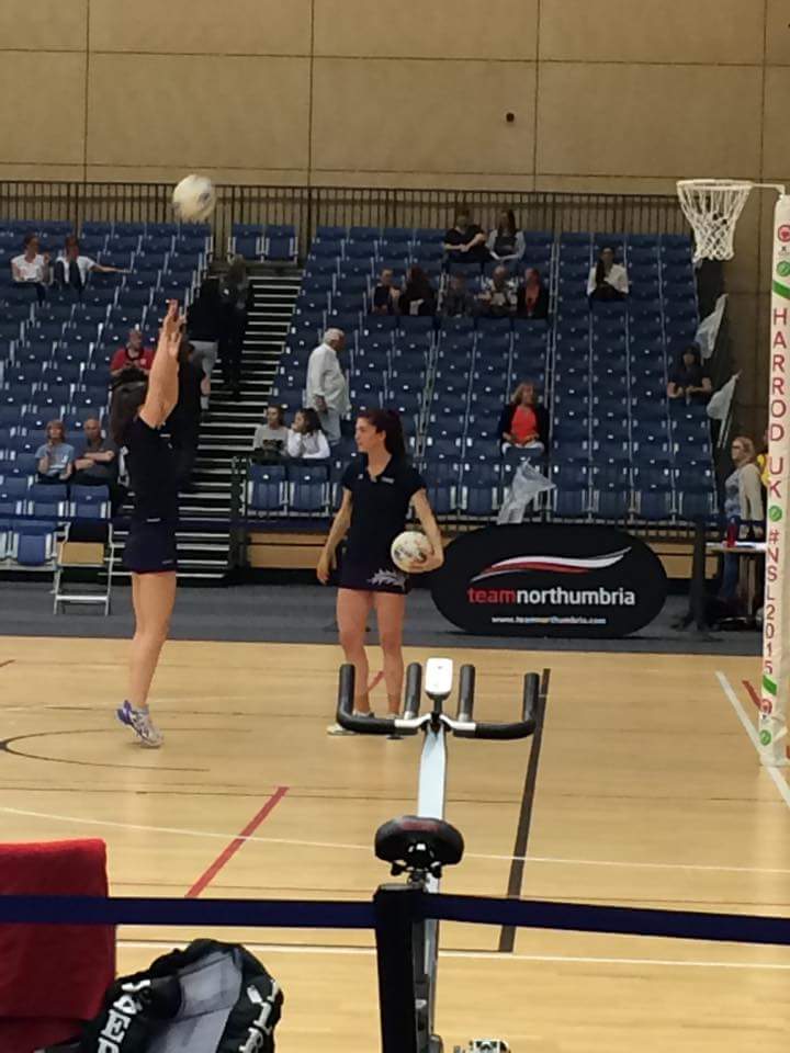 PeeblesNetball's tweet image. In our seats ready to watch @NetballScotland v @England_Netball #thistlearmy