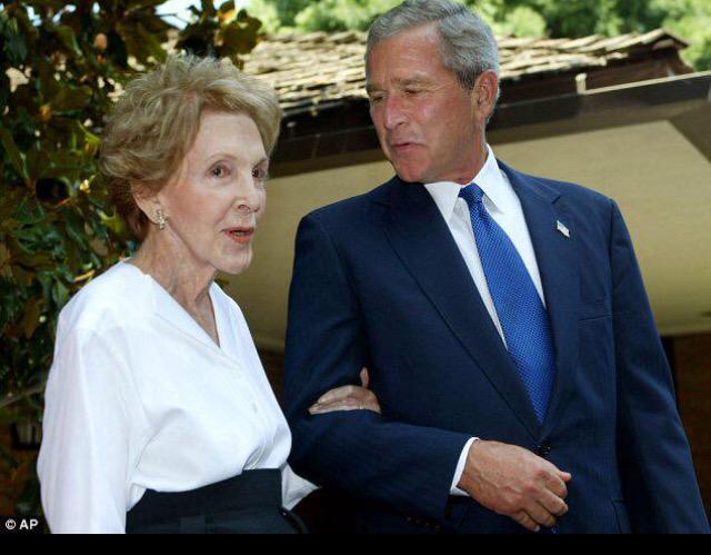 Happy Birthday to Nancy Reagan (age 94) & President George W. Bush (age 69)! 