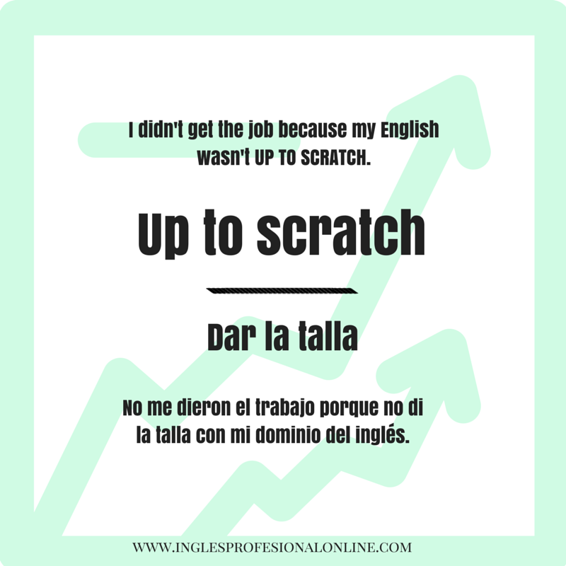 InglesProOnline's tweet photo. Is your #English 'Up To Scratch'?
#Inglés #InglésPro #AprenderInglés http://t.co/0DBGqjITWr