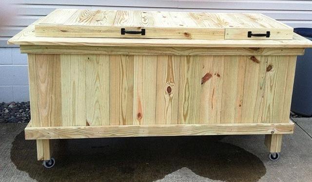 old refrigerator into ice chest
