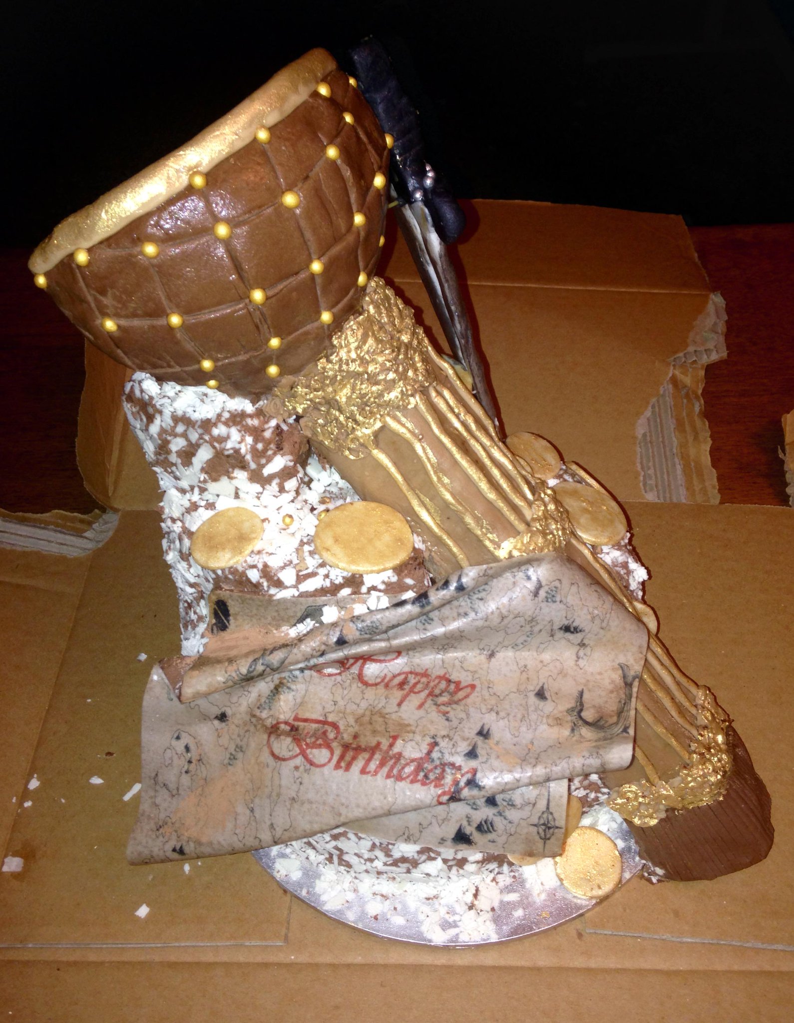 Happy Birthday to Geoffrey Rush.  Another incredible cake on set. 