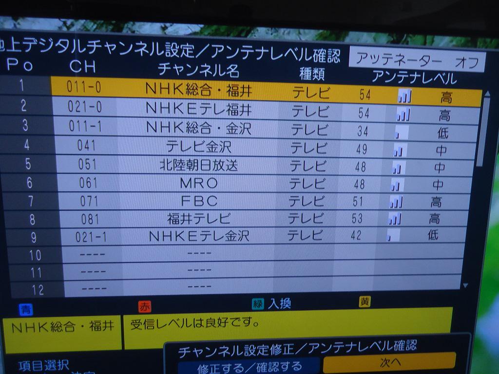 (株)ソルテックサービス 工事担当 on Twitter "福井市福井農林高校さん近くでの地デジ石川局遠距離受信