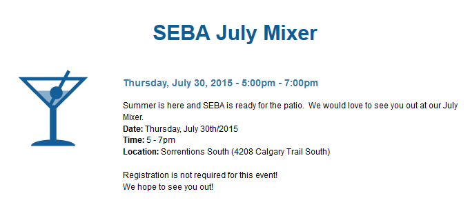 yourYEGBA's tweet photo. Our mixer is the last Thursday of July at Sorrentino's Southside. We hope to see you there. http://t.co/fyhuC6cioS http://t.co/1339Idluvc