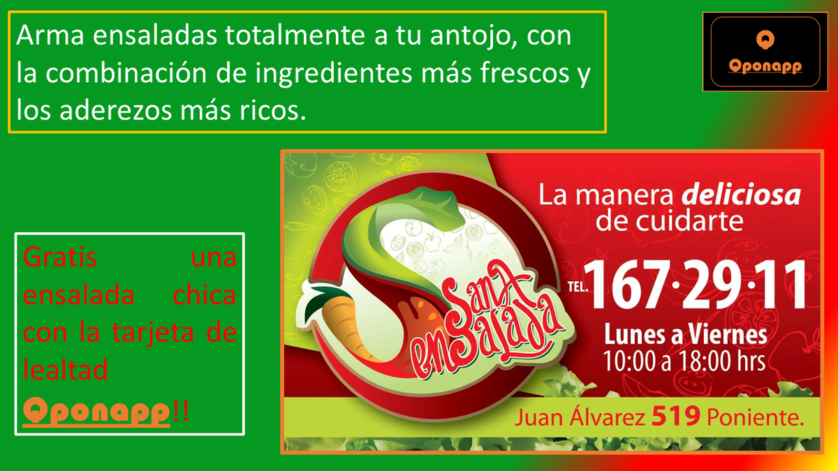 InfoQponapp's tweet photo. Lunes #saludable en SanA ensalada #Descarga Qponapp en #PlayStore http://t.co/92dl1BNWUT y obtén puntos por consumos http://t.co/BPRDzsLpgf