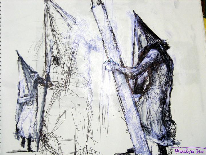 Edit of White Pyramid Head, the concept Masahiro Ito (Pyramid