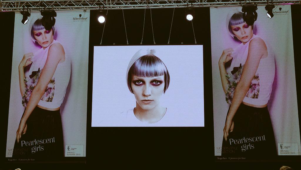 creativeheadmag's tweet photo. First collection of the day: Pearlescence #ColourDecoded @schwarzkopfpro http://t.co/RPVo31U1IS