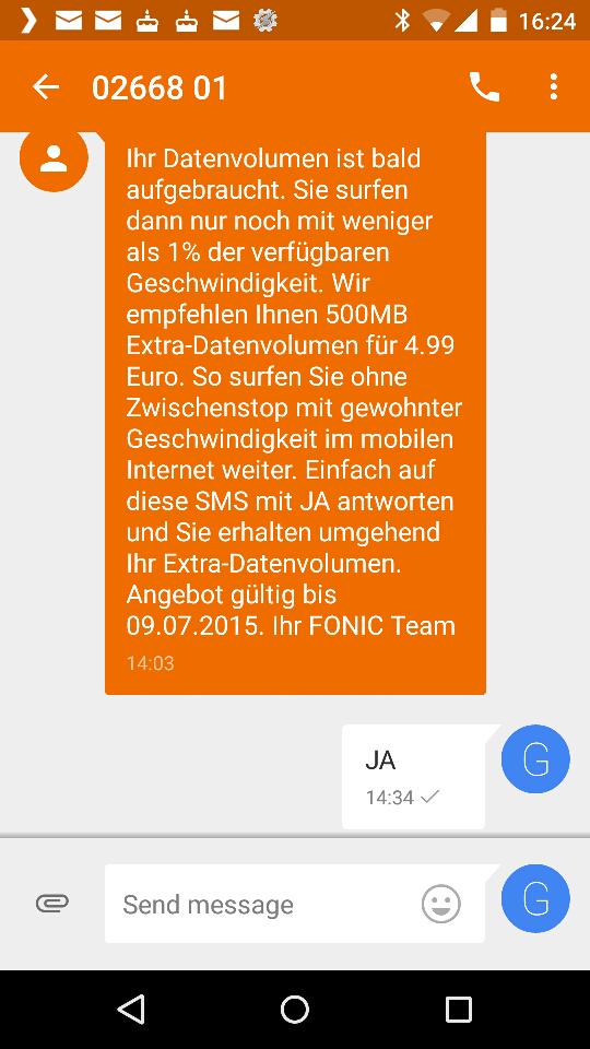 Fonic Gtrsde Fonic Bedeutet Nur Dass Sich Dein Handy Nach Dem Netzzusammenschluss Derzeit Im E Plus Netz Eingebucht Hat 1 7