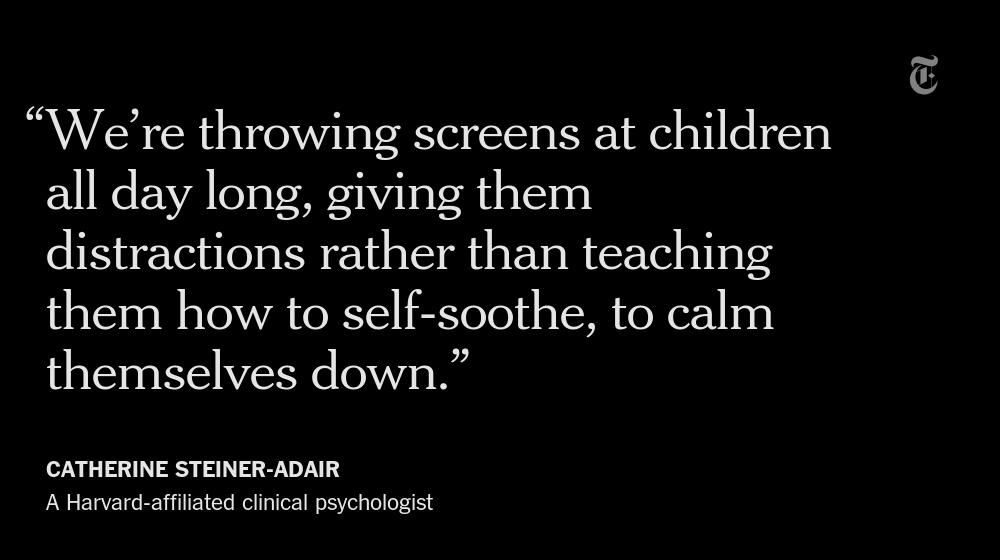 nytimes's tweet photo. Screen addiction is taking a toll on children http://t.co/Ympdumi6aM http://t.co/bP1ioD1IgX