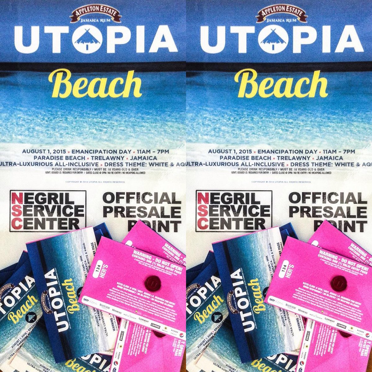 NegrilSC's tweet photo. Need tickets to the biggest parties of the year? Visit @NegrilSC #utopia #dreamweekend2015 #negril #summer2015 http://t.co/w0TnfTxORQ