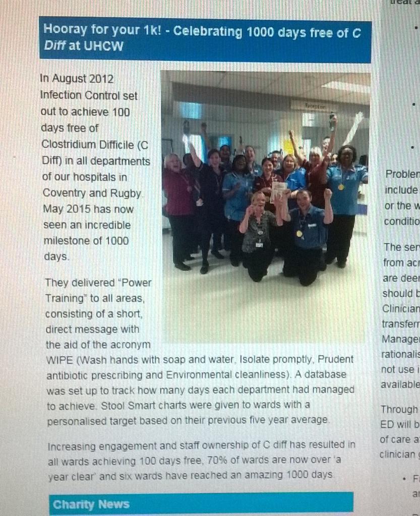 uhcw_inf_con's tweet image. The &apos;Hooray for Your 1K&apos; celebrations have made it into the newsletter #cdifffree