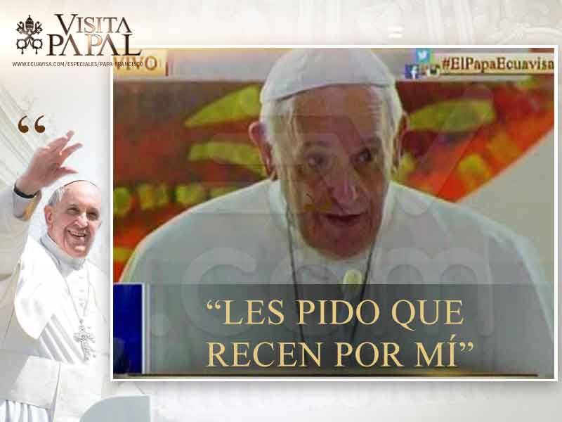 "Les pido que recen por mí", dijo el papa Francisco.