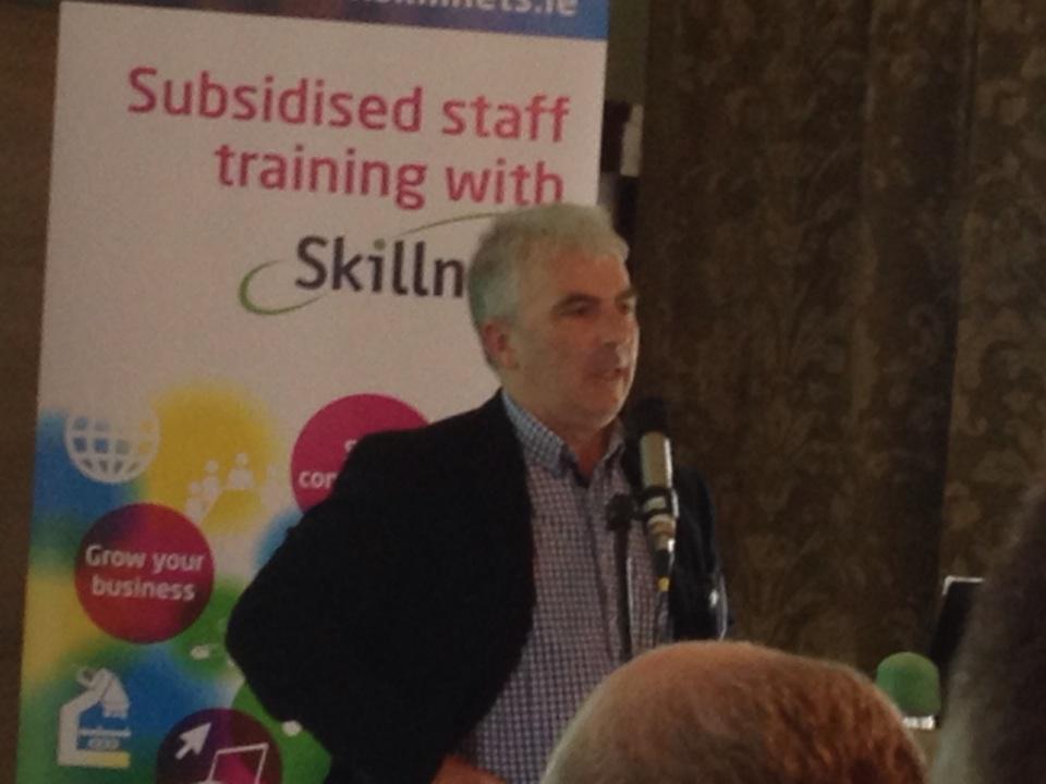 TrevorHSargent's tweet photo. John Brennan Chair, Nat Org Training Skillnet sums up Nat Soil Conf Claregalway, trees unsung farming heroes http://t.co/0b7tMO9UUr