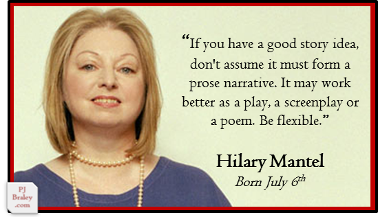 Happy Hilary Mantel, award-winning English writer of\"Wolf Hall.\"  